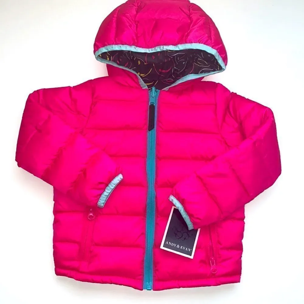 🔥ANDY & EVAN REVERSIBLE JACKET COAT SZ 3T girl